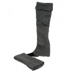 Socks/ Leg Warmers - Knitted Leg Warmers - Gray - SK-LG028GY